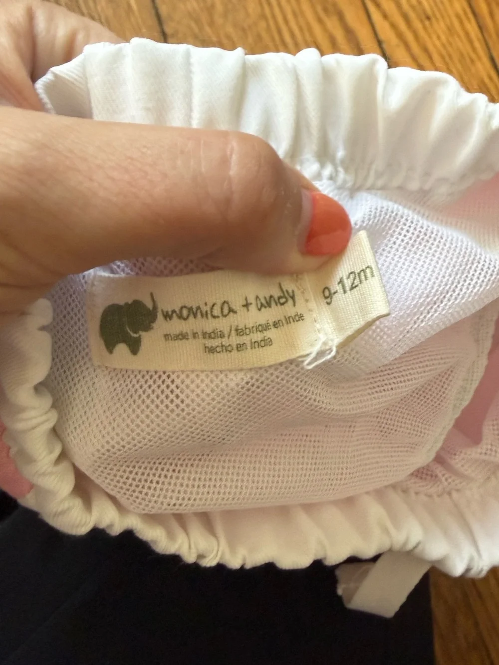 Monica + Andy Pink Swan Print Swim Trunks - Size 9-12 Months